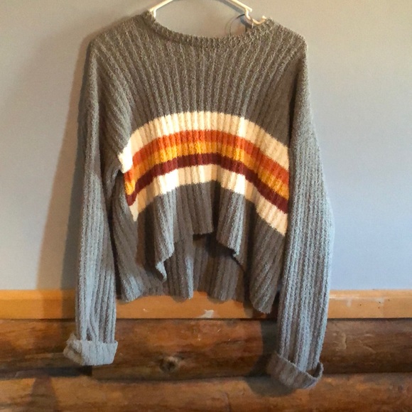 Freshman Sweaters - Cropped Fuzzy Sweater